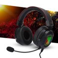 thumbnail image 4 of Gaming Headset Wide Compatibility Sturdy  ABS Material Headset Comfortable To Use PC For  Black RedRGB Light, 4 of 8