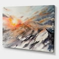 thumbnail image 3 of Majestic Sunset Glow on The Mountains Landscape 8 in x 12 in Painting Canvas Art Print, by Designart, 3 of 4