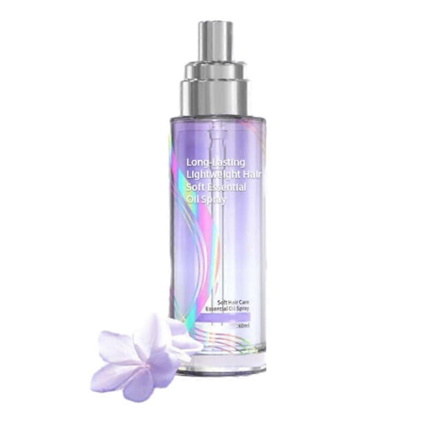 Spray de aceite capilar antifrizz, suavizante y ligero para un cabello suave y brillante. Bluebell.