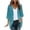 Blue, variant on Women's Open Front Cardigan Boho Top Lightweight Floral Print Cardigan Capes 3/4 Sleeve Blouse Casual Duster Jacket