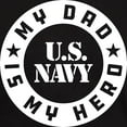 thumbnail image 3 of CafePress - U.S. Navy My Dad Is My Hero Dark T Shirt - Men's Classic Graphic Cotton T-Shirt, 3 of 4