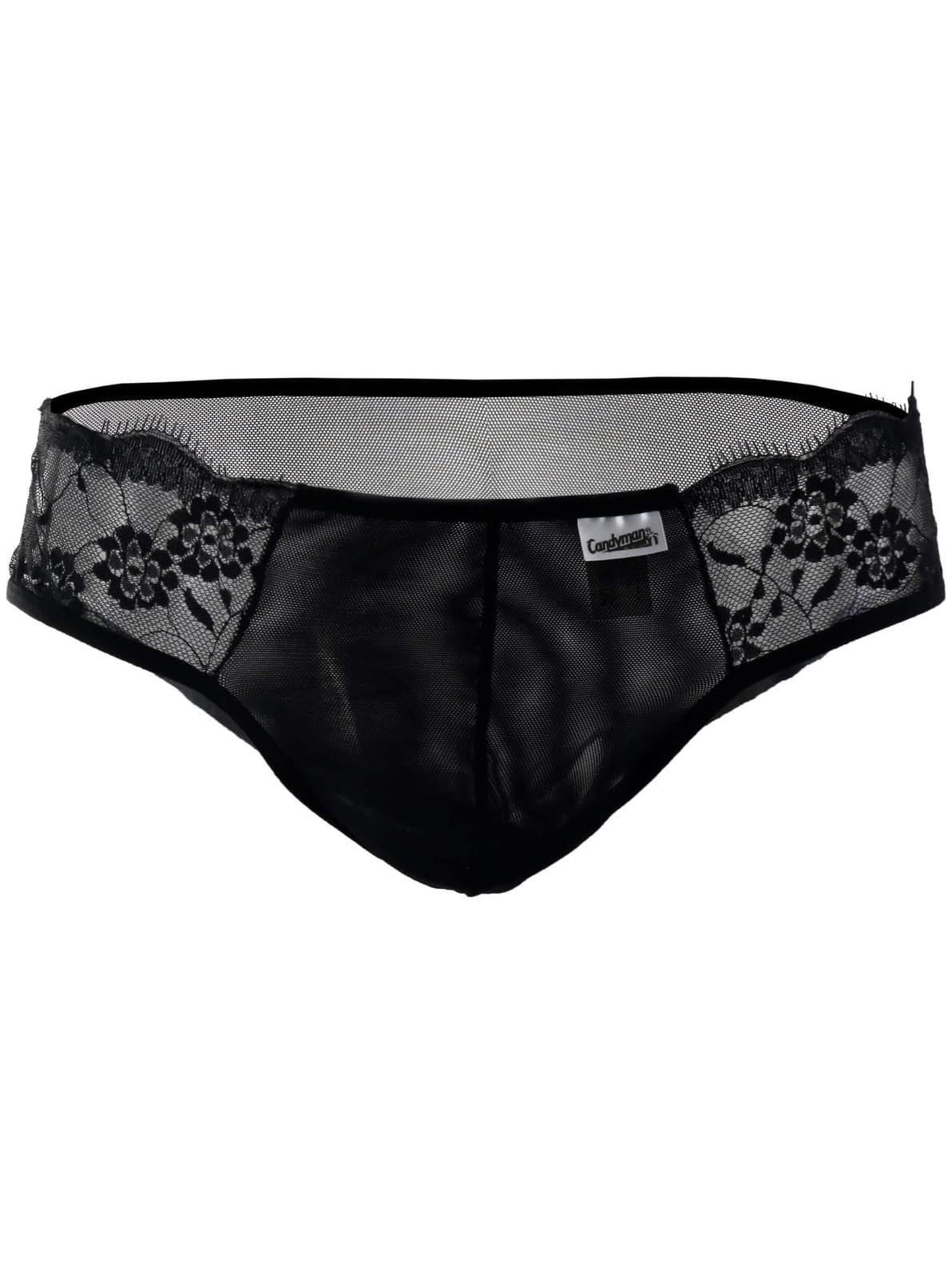 CandyMan 99195 Lace and sheer Briefs - Walmart.com
