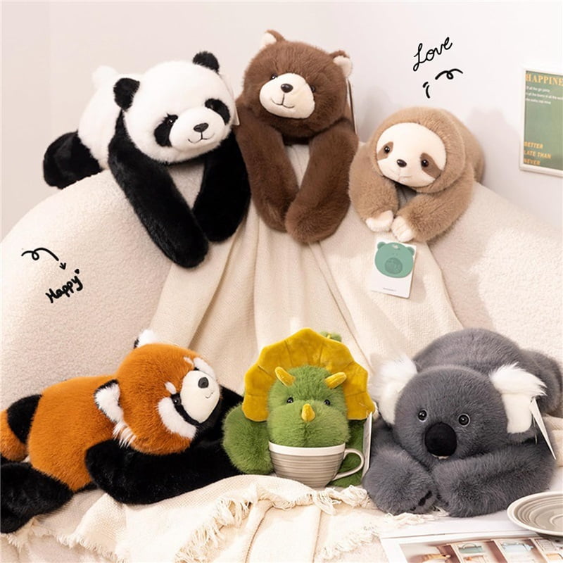 65cm Weighted Plush Animals for Kids & Adults - Panda Teddy Bear Dinosaur Stuffed Toys, Hugging Pillow for Anxiety Relief & Sleep Support