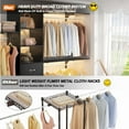 thumbnail image 5 of iSunirm 120'' Closet System, 10 Ft Heavy Duty Closet Organizer System with 3 Drawers & 3 Shelf Towers, Black, 5 of 9