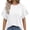 White, variant on yunLCZ Women's Cap Sleeve Tank Tops 2025 Spring/Summer New Solid Color Round Neck Sleeve Short Sleeve T Shirt