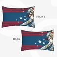 thumbnail image 2 of Picia Astronaut Runs Forward Pattern Plush Pillow Case – Soft and Cozy Cushion Cover, Hypoallergenic Throw Pillow Case for Home Decor-14"x20", 2 of 6