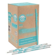 phade Eco-Friendly Sustainable Marine Biodegradable Compostable Giant Straws, Individually Wrapped, 10.25" - 250 Count