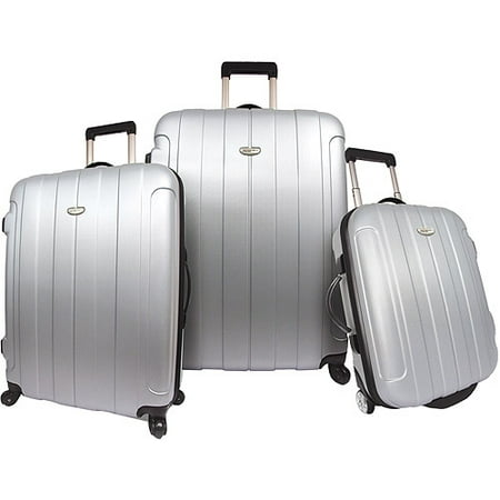 Traveler's Choice Rome 3 Piece Hardsided Set Silver