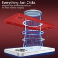 thumbnail image 2 of Liquid Silicone Wireless Charging Phone Case for iPhone 12 Pro Max 6.7 inch, Built-in Magnets Compatible with MagSafing Faster Charging Slim Fit Soft Microfiber Cover - Red, 2 of 16