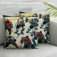 thumbnail image 3 of Chilfamy Ice Hockey Throw Pillow Cover Hockey Player Pillow Case Cushion Cover for Living Room Bedroom Winter Sports Hobby Decorative Throw Pillowcase for Sofa Couch Chair, 20x20in, 3 of 5