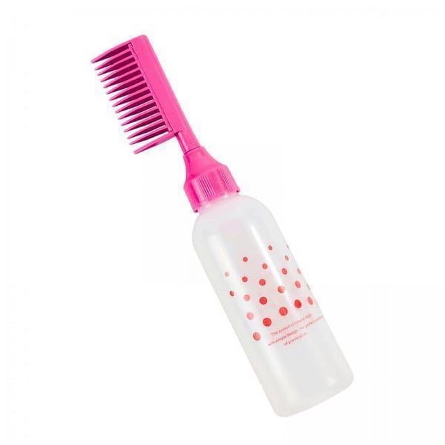Milaget 2xroot Comb Bottle Hair Dye Bottle Comb Accessory Pc for Home , Red, 4 Pcs