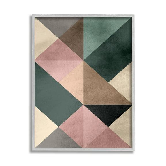 Stupell Indtries Abstract Woven Geometric Shapes Contrasting Triangles Earth Tones,16 x 20,Design by Design Fabrikken
