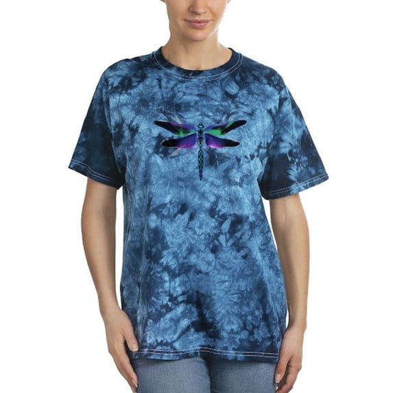 Dragonfly In Abstract Art. Tie Dye Crystal Men -Image by Shutterstock, Male Medium