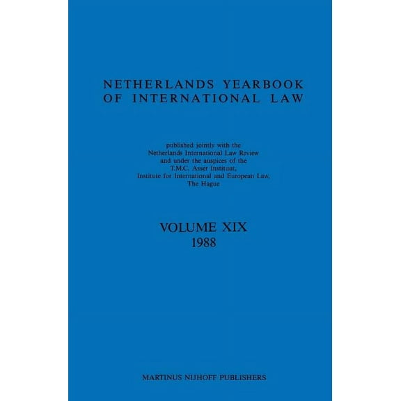 Netherlands Yearbook of International Law, 1988, (Hardcover)