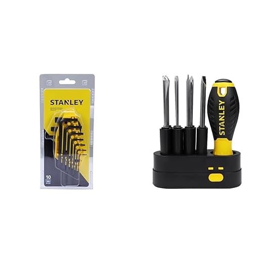 Stanley 69-253 10-Piece Metric Hex Key Set with Anti-Rust Properties for Home, DIY & Professional Us