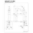 thumbnail image 2 of Kingston Brass KB3425PL Vessel Sink Faucet, Oil Rubbed Bronze, 2 of 2