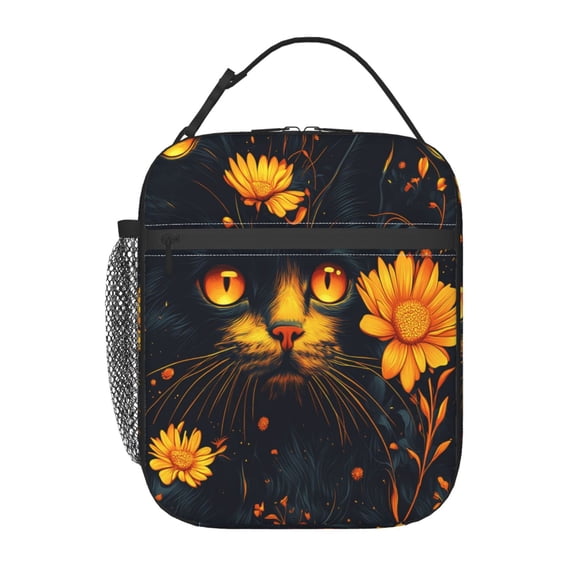 Cat Lunch Bag for Office Women – Stylish Thermal Insulated Tote with Shoulder Strap, Lightweight for Work or Travel