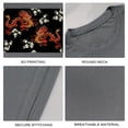 thumbnail image 4 of Coolnut Men's T Shirt Odor Protection Short, Chinese Dragon Mens Short Sleeve Tees, Grey Crew-Neck Casual Tee Shirts, L, 4 of 6