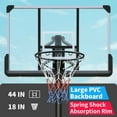 thumbnail image 5 of Adjustable Height Basketball Hoop System 7.5ft to 10ft - 44" Polycarbonate Backboard - Portable Outdoor Basketball Goal with Wheels & Weighted Base, 5 of 7