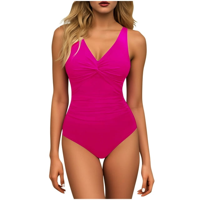 JMYHOAM One Piece Swimsuit Women Swimwear Women Solid Color Backless Strap Bikini Swimsuit Bikini Color Blocking Off-Shoulder Set