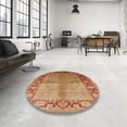 thumbnail image 3 of Ahgly Company Indoor Rectangle Mid-Century Modern Mahogany Brown Oriental Area Rugs, 3' x 5', 3 of 6