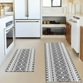 thumbnail image 2 of Boho Kitchen Rug Mat Set of 2 Piece Black and White Kitchen Rugs Farmhouse Style Washable Kitchen Floor Mats Non Slip Boho Runner Rug Decor, 2 of 6