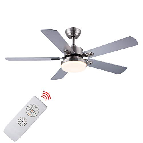 Room Bedroom Dining Brushed Nickel, 52 Inch Ceiling Fan With Remote