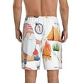 thumbnail image 3 of Kdxio Gnome Camping Print Mens Sleep Shorts Bottoms Soft Comfy Pajama Wear Pants with Drawstring Pockets, 3 of 7