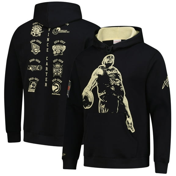 Men's Vince Carter Black Toronto Raptors NBA Hall of Fame 2024 Fleece Pullover Hoodie