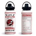 thumbnail image 1 of Regalos De Béisbol Botella De Agua De Béisbol 32 Oz Con Tapa Béisboles Vaso De Acero Inoxidable Aislado Para Los Amantes Del Entrenador Jugadores Niños Hombres Béisbol Entrenador Regalos Para Acción D, 1 of 5