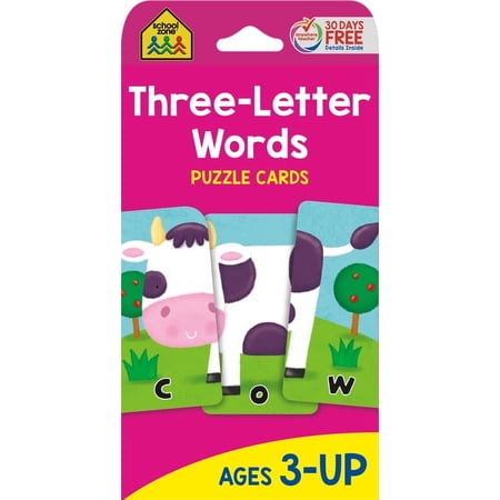 School Zone Three-Letter Words Puzzle Cards (Other)