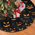 thumbnail image 2 of Halloween Pumpkin Linen Tree Skirts 48" for Holiday Party Decor Gift, 2 of 5