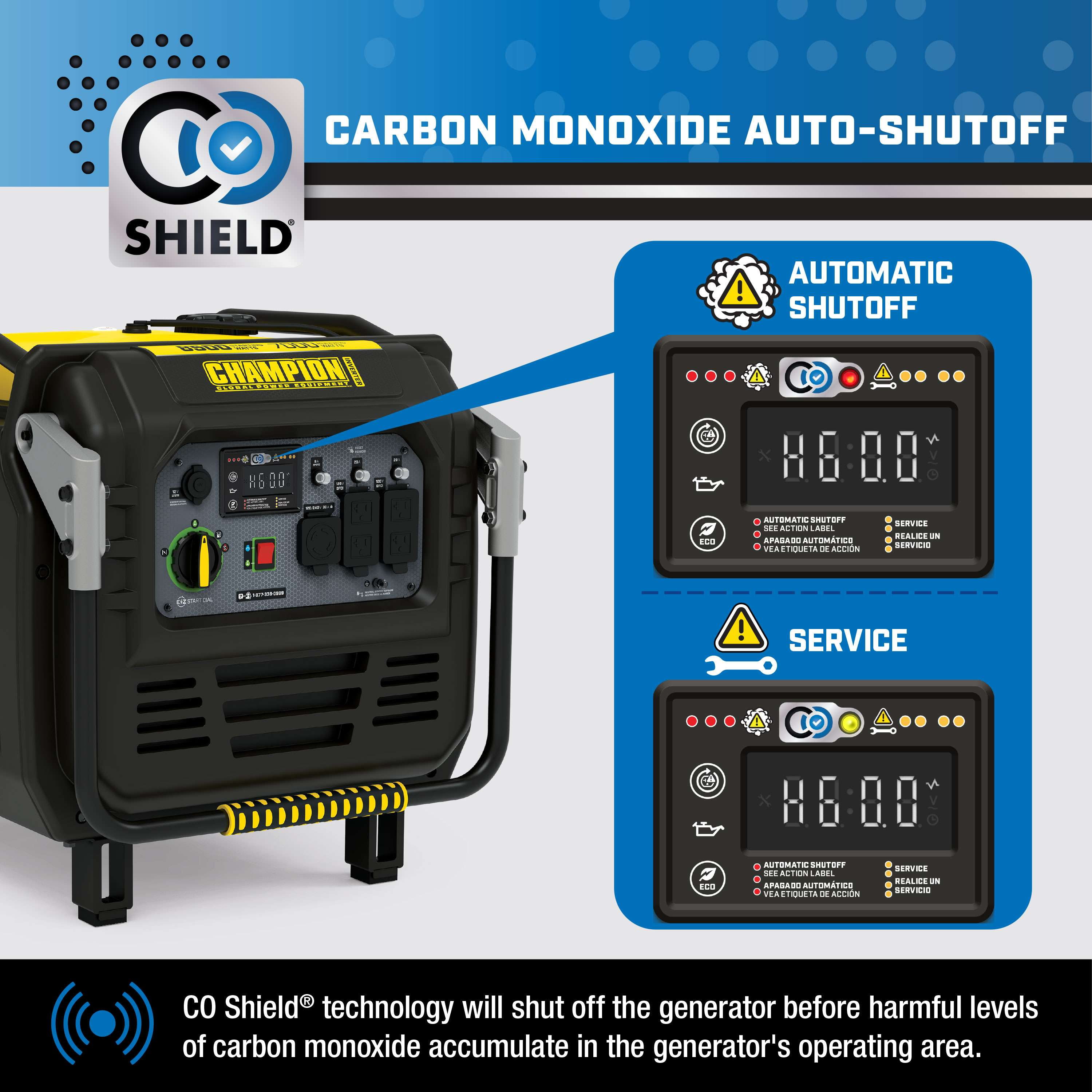 Champion 8500-Watt Electric Start Home Backup Portable Inverter Generator with Quiet Technology and CO Shield®