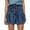 Dark Blue, variant on Letdown Women's Pleated Jean Skirt Casual Soft A-Line Ruffle Y2K Mini Elastic Waist Denim Skirt, A-Line Skater Skirt Streetwear