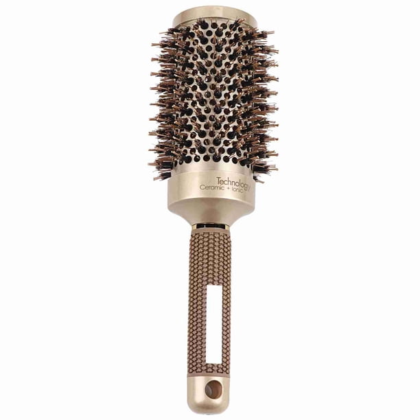 Cepillos para rizar el cabello de peluquería, peine redondo de cerámica saludable de 53 mm