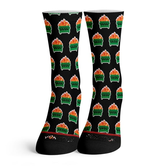 Function - 2020 Dumpster Fire Black Pattern Socks