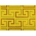 thumbnail image 1 of Ahgly Company Machine Washable Indoor Rectangle Abstract Yellow Contemporary Area Rugs, 7' x 9', 1 of 4