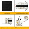 thumbnail image 3 of Black And White Ink Flower Waterproof Picnic Blanket with Foldable Zipper, Suitable for Outdoor Use, Suitable for Travel, Camping, Beaches, Parks, Grasslands, Picnic Blanket Accessories, 3 of 7