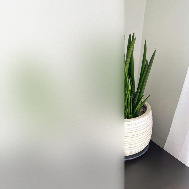 KESPEN - Película de privacidad para ventanas esmeriladas, control de calor UV, bloqueo de sol, calcomanías de vidrio estáticas, no adhesivas, revestimientos de puertas para baño, hogar, oficina
