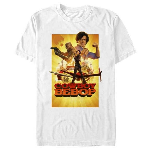 Men's Cowboy Bebop Poster  Graphic Tee White Small