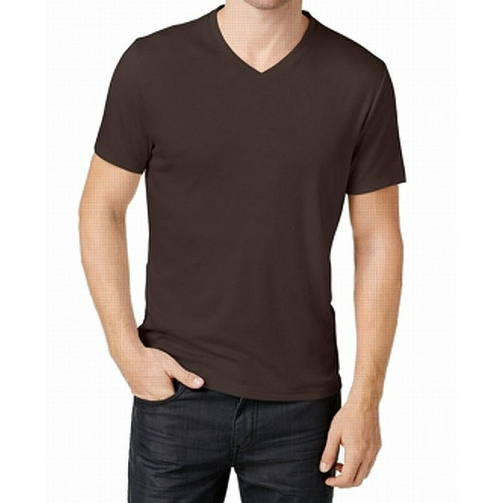Alfani - Alfani Mens V Neck Stretch Short Sleeve T-Shirt - Walmart.com ...