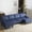 Blue-Corduroy, variant on UBesGoo 111" Modular Sectional Sofa with Double Chaise, U-Shaped Cloud Corduroy Couch, 4 Seat Sofa Lounge Sleeper Furniture for Living Room, Gray