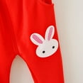 thumbnail image 3 of Spring and Autumn Girls' Baby Garment Set Fashion Cotton Top+Casual Pants Two-piece Set of Girls' Cartoon Bunny Set, 3 of 3