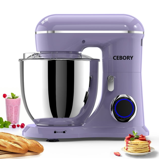 CEBORY 3-IN-1 Stand Mixer, 6.5 QT Tilt-Head 10-Speed Food Mixer, Kitchen Electric Mixer with Dough Hook, Beater, Whisk, Bowl for Most Home Cooks