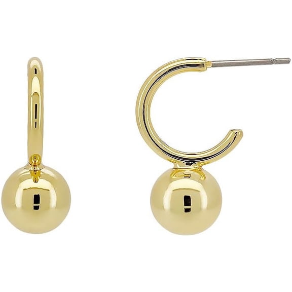 14K Gold Plated Triple Huggie Illusion Stud Earrings | Double Huggie Hoop Earrings For One Hole | Gold Hoop Earrings For Women[Z202]