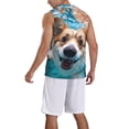 thumbnail image 2 of Xecao Sea Swimming Corgi print basketball shirt for both men and women, a unisex basketball jersey perfect for theme parties-3X-Large, 2 of 6