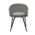 thumbnail image 2 of 22 Inch Dining Chair, Velvet, Modern, Diamond Stitch, Curved Back, Gray- Saltoro Sherpi, 2 of 7
