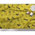 thumbnail image 2 of Soimoi Moss Georgette Fabric Reindeer,Tent & Human African Decor Fabric Printed Yard 42 Inch Wide, 2 of 3