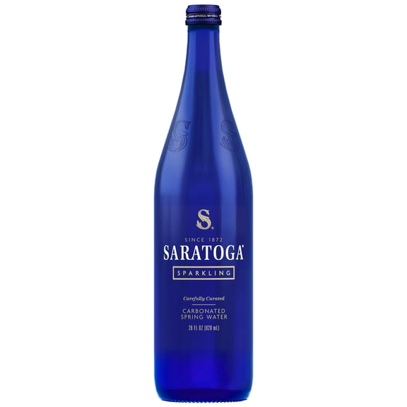 Saratoga Sparkling Spring Water, 28 fl oz, Single Glass Bottle