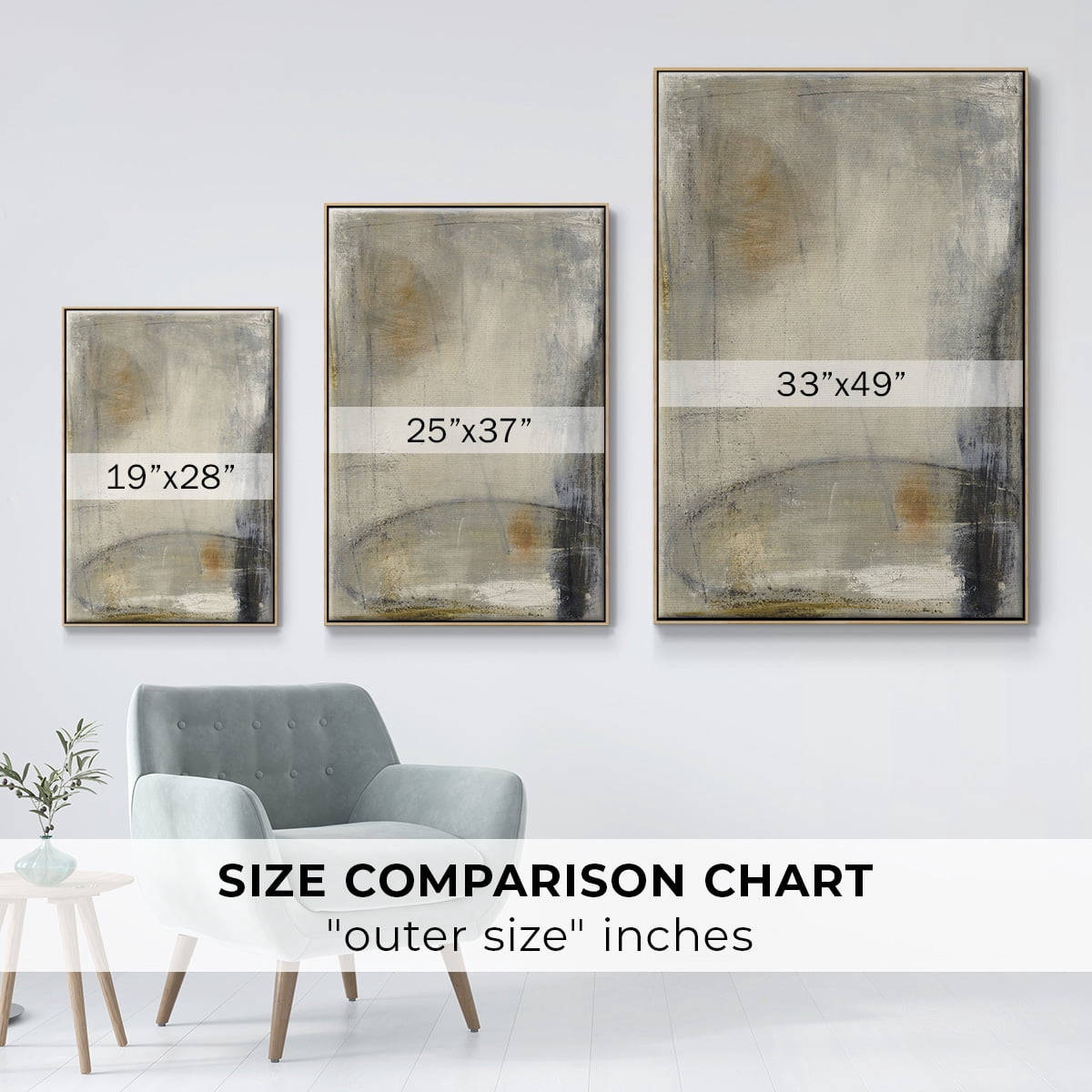 Sledge Hammer Framed Premium Gallery Wrapped Canvas - Ready to Hang - 25 x 37 - Natural Wood Floating Frame